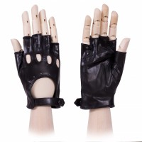 Autohandschuhe für Damen Nappaleder schwarz Größe 7,5