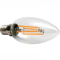 Volkslampe Glühfaden LED Kerze 2W E14