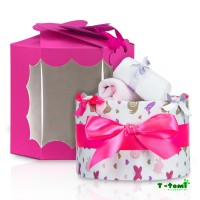 Windeltorte ECO - rosa Schnecken