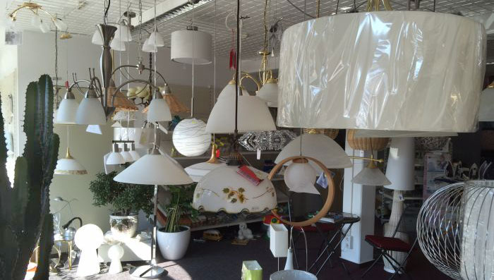 vielfältiges Lampenangebot im Elektrohaus Köhler in Rochlitz