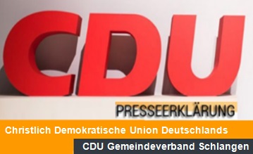 Aktuelle Presseerklärung des CDU im Stadtverband Schlangen