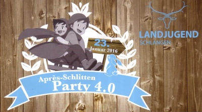 Aprés-Schlitten Party 4.0 im Gasthof Sibille Ostmann in Schlangen