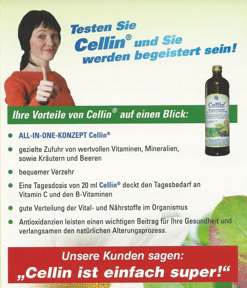 Testen Sie Cellin - im Onlineshop unter www.vitalstofftipp.de