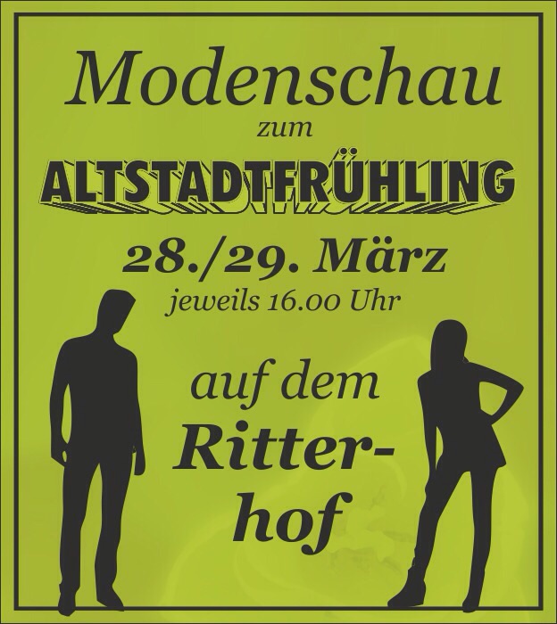 Zum Alstadtfrühlin 2015 in Weißwasser veranstaltet Textilhaus Ritter wieder die beliebten Modenschauen.
