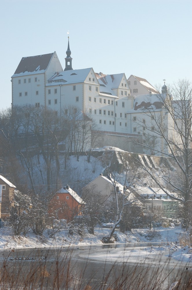 Schloß Colditz Panoramaansicht Gebäude