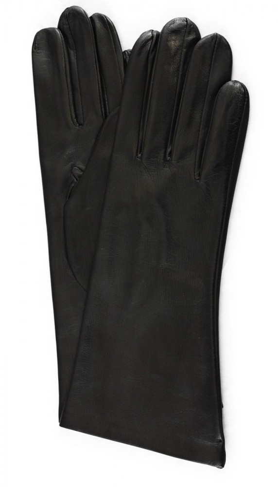 elegante Damen Handschuhe schwarz mit seidenfutter
