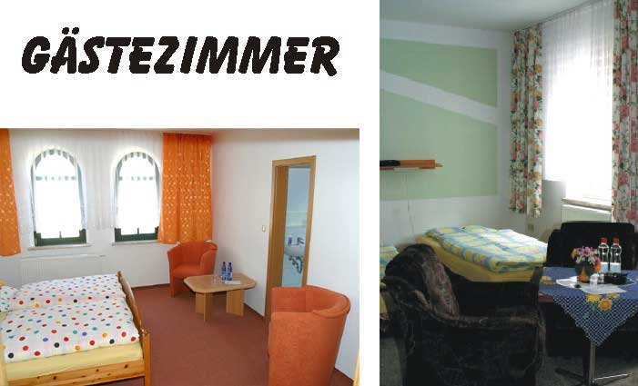 Weitere Ansichten von Gästezimmern in der Pension am Wasserturm in Zwenkau.