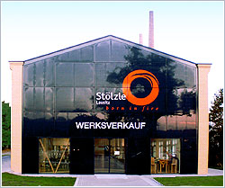 Werksverkauf der Stölzle Lausitz GmbH in Weißwasser.