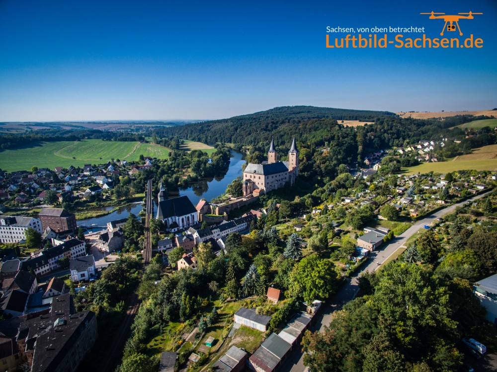 Luftaufnahme-Sachsen Rochlitzer Schloss