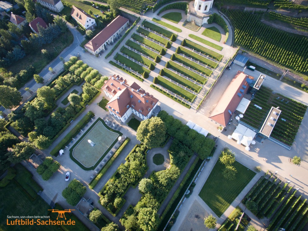 Luftbild Sachsen - Schloss Wackerbarth
