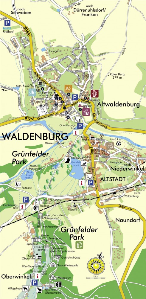 Stadtplan Waldenburg