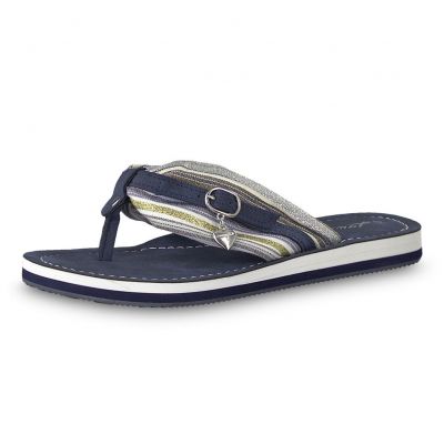27109 blue com Tamaris Zehentrenner Zehenstegpantolette Hemmo Weißwasser Schuhe Mode fashion sichtbar Weisswasser Jahnbad Stadtstrand MeinZuhauseLKGR