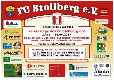 Vereinstage des  FC Stollberg e. V.