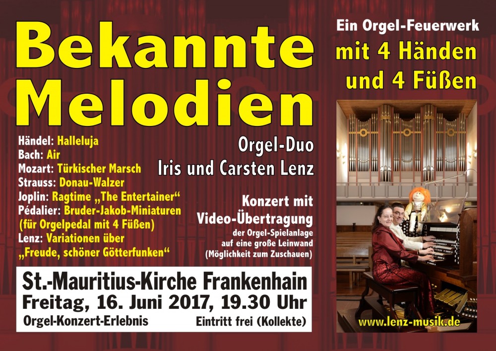 Heute Abend Orgelkonzert in Frankenhain