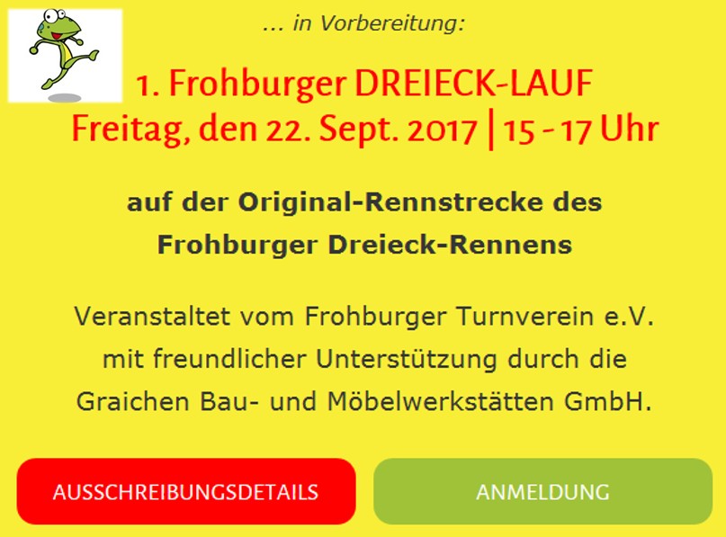 Anmeldungen zum 1. Frohburger Dreieck-Lauf gestartet!