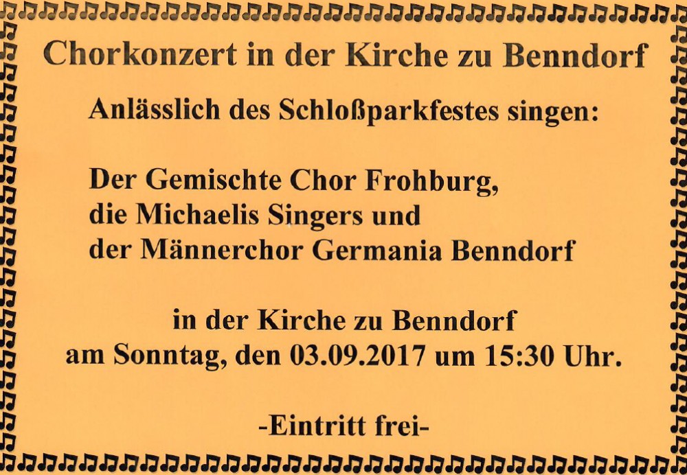 Chorkonzert in Benndorf