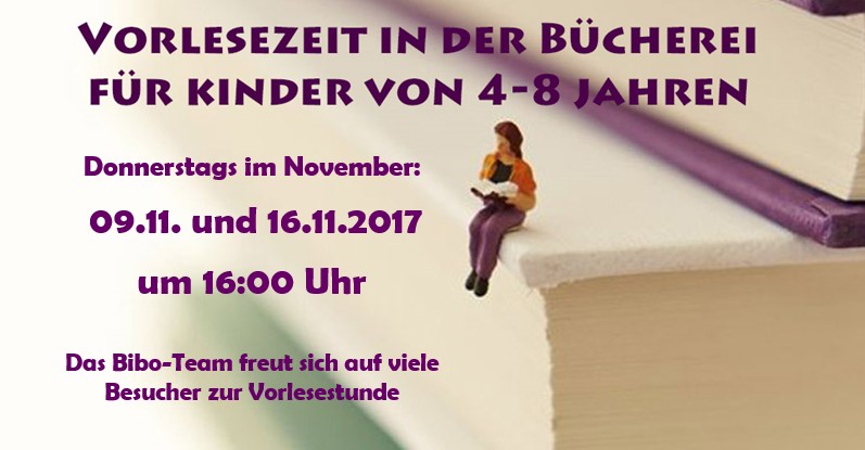 Nicht verpassen: Vorlesezeit in der Bibliothek Frohburg