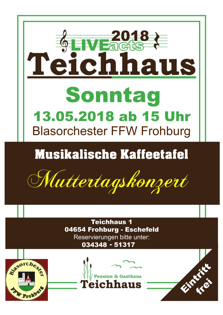 Muttertagskonzert ab 15 Uhr mit Blasorchester FFW