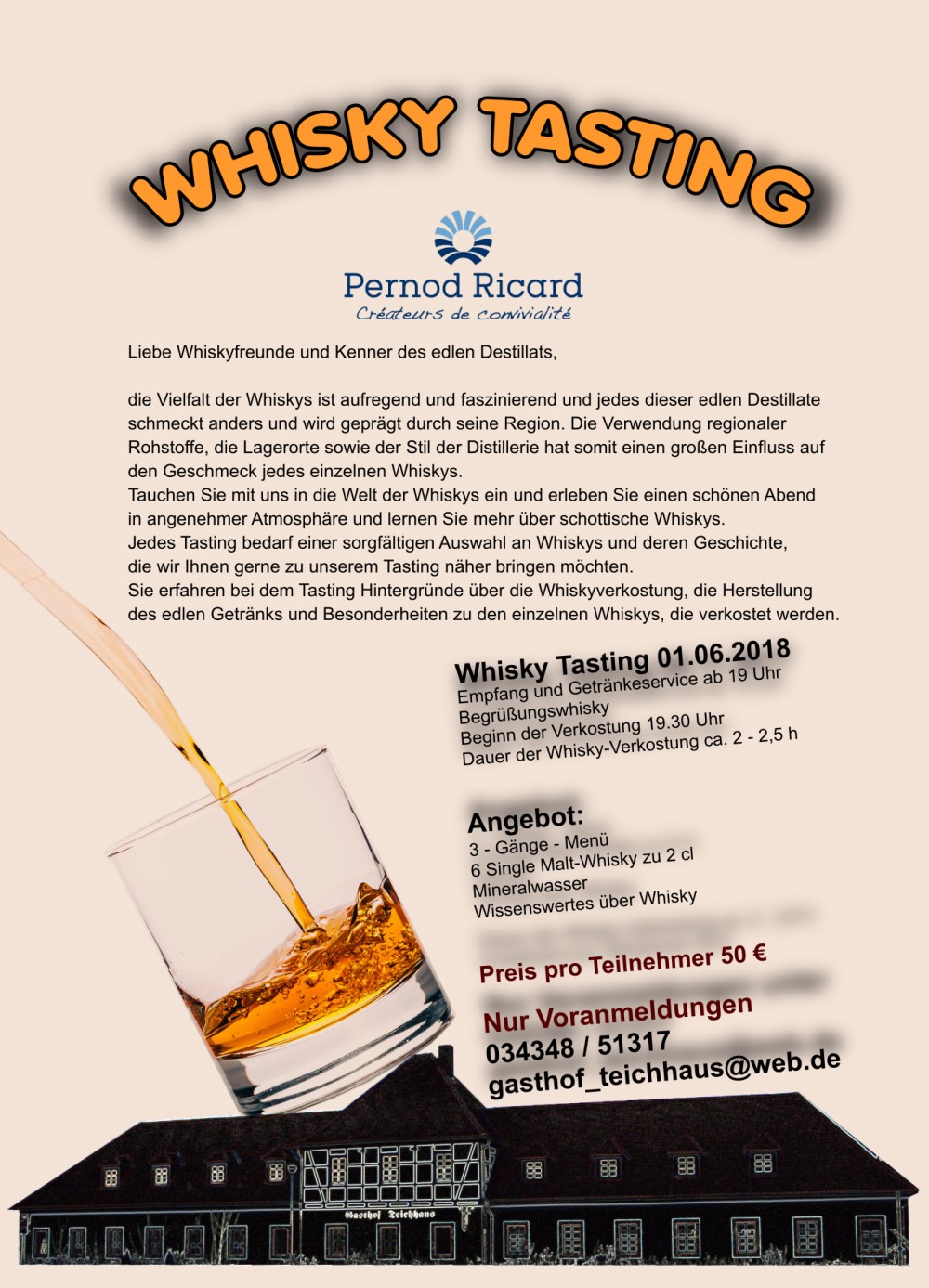 Whisky Tasting auf dem Teichhaus