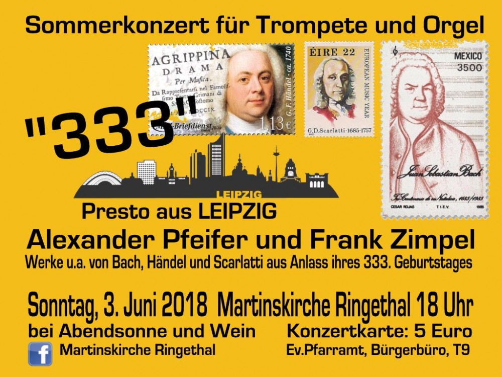 333 Jahre Bach, Händel und Scarlatti - Ein Sommerkonzert