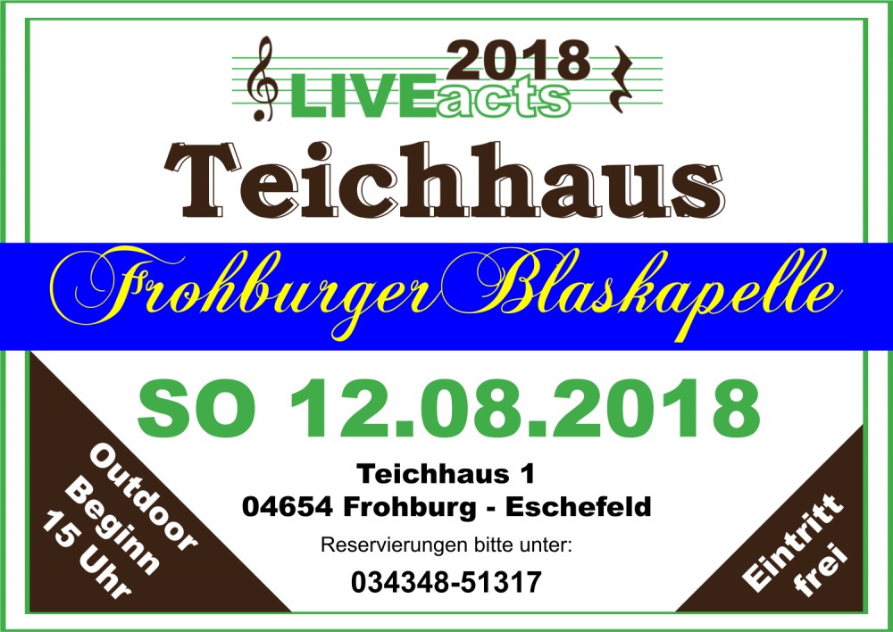 LIVE ACT am Sonntag auf dem Teichhaus