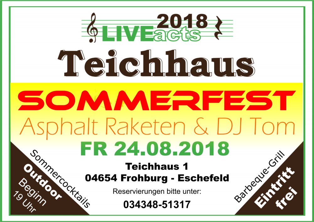 SOMMERFEST TEICHHAUS am 24.08.2018