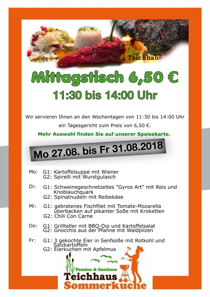 NEU*NEU*NEU* ab sofort 2 Tagesgerichte im Angebot