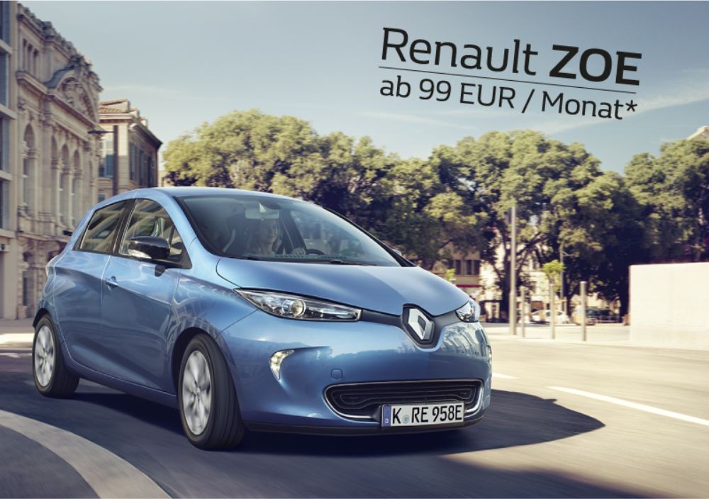 Renault ZOE ab 99 € im Monat