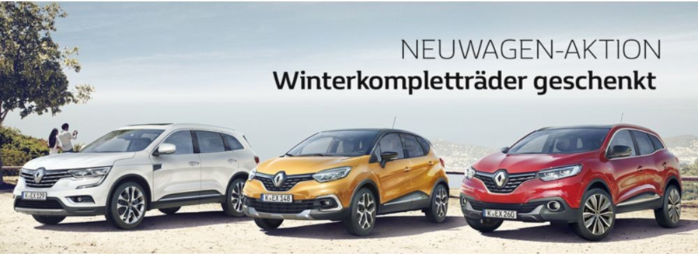 Gratis Winterräder – auf fast alle Renault-Neuwagen