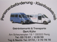 Kleinbusbetrieb & Getränkemarkt Gert Kühn